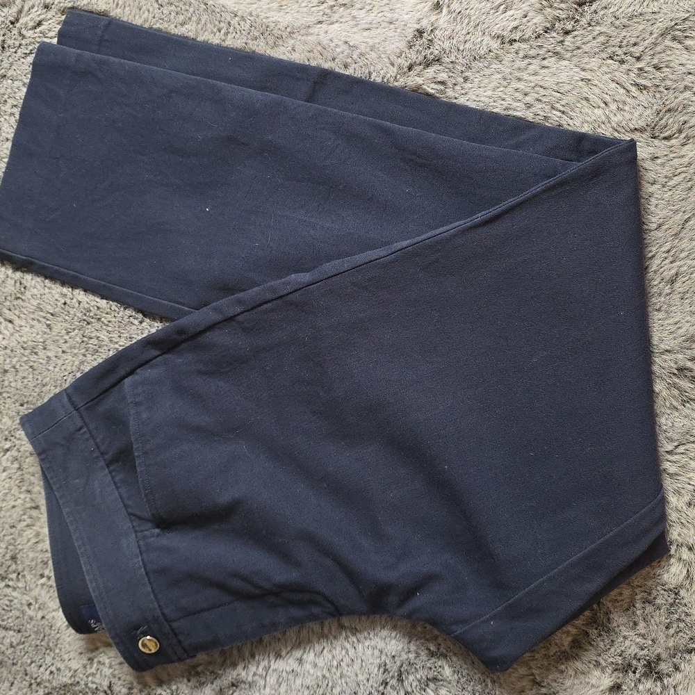 Chaps Petite Blue Cotton Blend Stretch Chino Pants Size 10 Petite